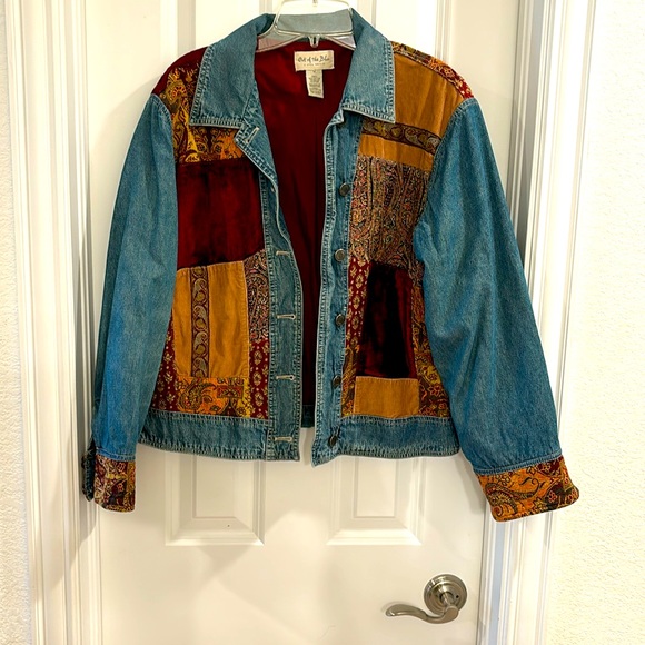 J. Jill denim patchwork jacket. Size M. - Picture 1 of 3
